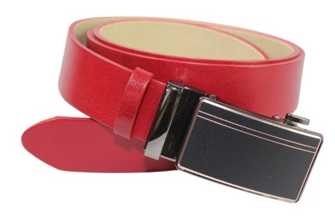Wizytowy Pasek Skórzany 35 mm PAS-MAX (PL) Pełna Klamra AUTOMAT/SAMOZACISK Garnitur CZERWONY K62 ASZ35/KASZ31 Wizytowy Pasek Skórzany 35 mm PAS-MAX (PL) Pełna Klamra AUTOMAT/SAMOZACISK Garnitur CZERWONY K62 ASZ35/KASZ31