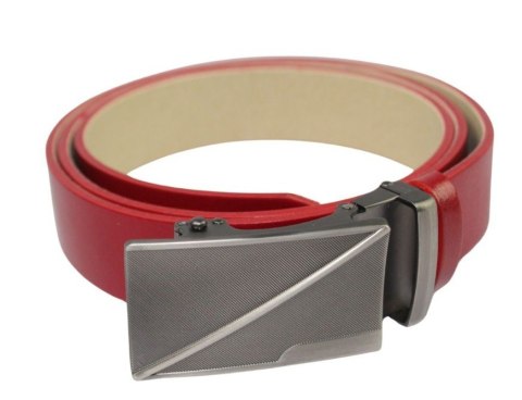 Wizytowy Pasek Skórzany 35 mm PAS-MAX (PL) Pełna Klamra AUTOMAT/SAMOZACISK Garnitur CZERWONY K62 ASZ35/KASZ79 Wizytowy Pasek Skórzany 35 mm PAS-MAX (PL) Pełna Klamra AUTOMAT/SAMOZACISK Garnitur CZERWONY K62 ASZ35/KASZ79