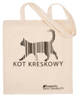 Bawełniana Torba Na Ramię Wzór KOT KRESKOWY 40 x 38 [cm]