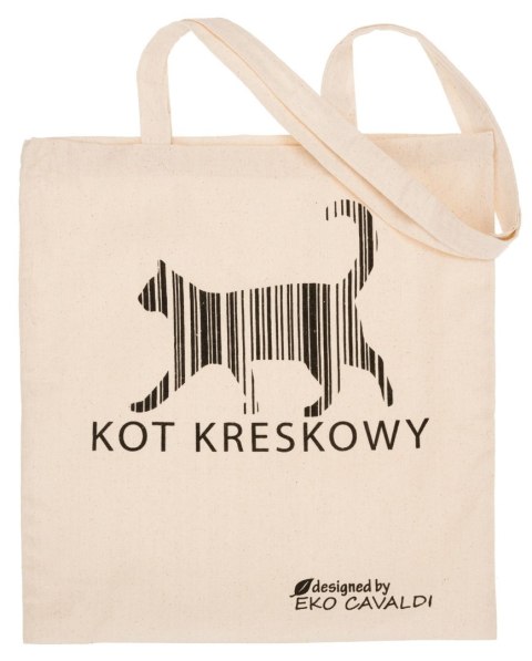 Bawełniana Torba Na Ramię Wzór KOT KRESKOWY 40 x 38 [cm]