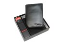 Elegancki I Stylowy Męski Zestaw Upominkowy Peterson Portfel + Etui + Breloczek SET3-N4-VT/5334 RFID CZARNY