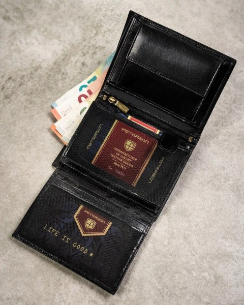 Elegancki I Stylowy Męski Zestaw Upominkowy Peterson Portfel + Etui + Breloczek SET3-N4-VT/5334 RFID CZARNY Elegancki I Stylowy Męski Zestaw Upominkowy Peterson Portfel + Etui + Breloczek SET3-N4-VT/5334 RFID CZARNY