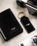 Elegancki I Stylowy Męski Zestaw Upominkowy Peterson Portfel + Etui + Breloczek SET3-N4-VT/5334 RFID CZARNY