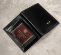 Elegancki I Stylowy Męski Zestaw Upominkowy Peterson Portfel + Etui + Breloczek SET3-N4-VT/5334 RFID CZARNY