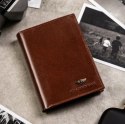 Elegancki I Stylowy Męski Zestaw Upominkowy Peterson Portfel + Etui + Breloczek SET3-N4-VT/5341 RFID BRĄZOWY