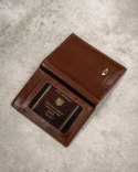 Elegancki I Stylowy Męski Zestaw Upominkowy Peterson Portfel + Etui + Breloczek SET3-N4-VT/5341 RFID BRĄZOWY