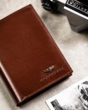 Elegancki I Stylowy Męski Zestaw Upominkowy Peterson Portfel + Etui + Breloczek SET3-N4-VT/5341 RFID BRĄZOWY