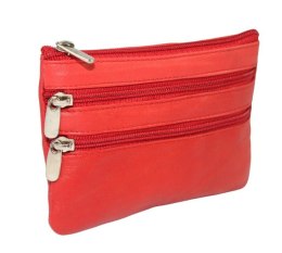 Etui Na Klucze Skórzane Polska Galanteria (PL) Skóra Naturalna Trzy Zamki Na Jeden Komplet Kluczy K001 12 x 8,5 x 1 [cm]