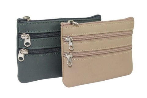 Etui Na Klucze Skórzane Polska Galanteria (PL) Skóra Naturalna Trzy Zamki Na Jeden Komplet Kluczy K001 12 x 8,5 x 1 [cm]