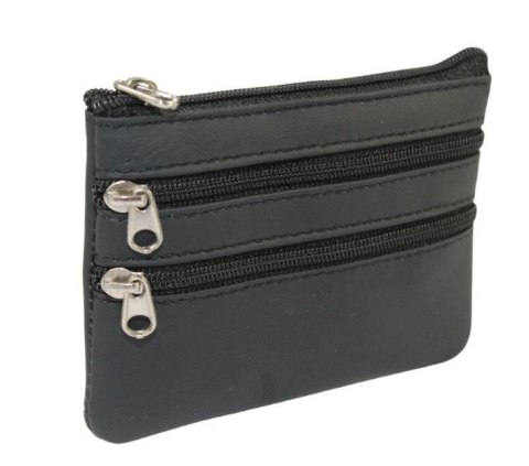 Etui Na Klucze Skórzane Polska Galanteria (PL) Skóra Naturalna Trzy Zamki Na Jeden Komplet Kluczy K001 12 x 8,5 x 1 [cm]