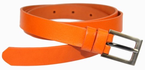 Pasek Damski Skórzany PAS-MAX (PL) 25 mm POMARAŃCZOWY Wąski Pasek Damski Skórzany PAS-MAX (PL) 25 mm POMARAŃCZOWY Wąski