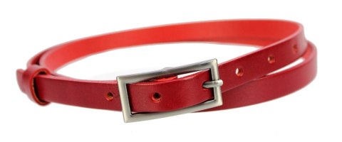 Pasek Damski Skórzany PAS-MAX (PL) Skóra Licowa EXTRA Gładki 15 mm CIEMNY CZERWONY Pasek Damski Skórzany PAS-MAX (PL) Skóra Licowa EXTRA Gładki 15 mm CIEMNY CZERWONY