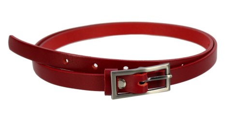 Pasek Damski Skórzany PAS-MAX (PL) Skóra Licowa EXTRA Gładki 15 mm CIEMNY CZERWONY Pasek Damski Skórzany PAS-MAX (PL) Skóra Licowa EXTRA Gładki 15 mm CIEMNY CZERWONY