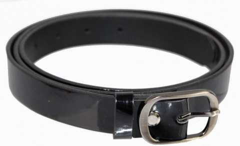 Pasek Damski Skórzany PAS-MAX (PL) Skóra Licowa EXTRA Gładki 25 mm CZARNY Lakierowany k91 Pasek Damski Skórzany PAS-MAX (PL) Skóra Licowa EXTRA Gładki 25 mm CZARNY Lakierowany k91