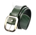 Pasek Skórzany Damski PAS-MAX (PL) Skóra Naturalna EXTRA Gładki 40 mm CIEMNY ZIELONY K111