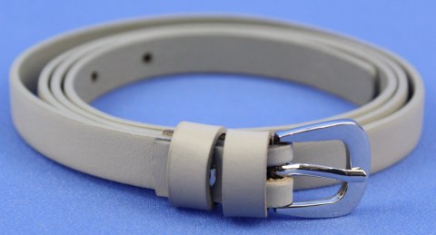Pasek Skórzany PAS-MAX (PL) Damski Skóra Licowa 15 mm SZARY Wąski k70 Pasek Skórzany PAS-MAX (PL) Damski Skóra Licowa 15 mm SZARY Wąski k70