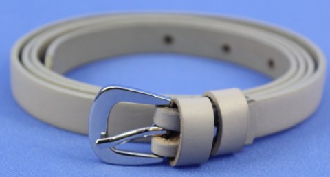 Pasek Skórzany PAS-MAX (PL) Damski Skóra Licowa 15 mm SZARY Wąski k70 Pasek Skórzany PAS-MAX (PL) Damski Skóra Licowa 15 mm SZARY Wąski k70