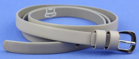 Pasek Skórzany PAS-MAX (PL) Damski Skóra Licowa 15 mm SZARY Wąski k70 Pasek Skórzany PAS-MAX (PL) Damski Skóra Licowa 15 mm SZARY Wąski k70
