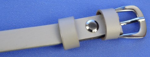 Pasek Skórzany PAS-MAX (PL) Damski Skóra Licowa 15 mm SZARY Wąski k70 Pasek Skórzany PAS-MAX (PL) Damski Skóra Licowa 15 mm SZARY Wąski k70