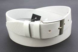 Pasek Skórzany PAS-MAX (PL) Gładki Skóra Licowa EXTRA 40 mm BIAŁY K10