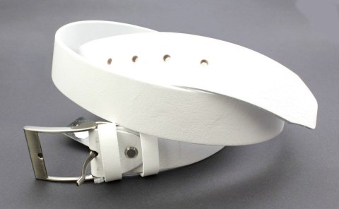 Pasek Skórzany PAS-MAX (PL) Gładki Skóra Licowa EXTRA 40 mm BIAŁY K10 Pasek Skórzany PAS-MAX (PL) Gładki Skóra Licowa EXTRA 40 mm BIAŁY K10