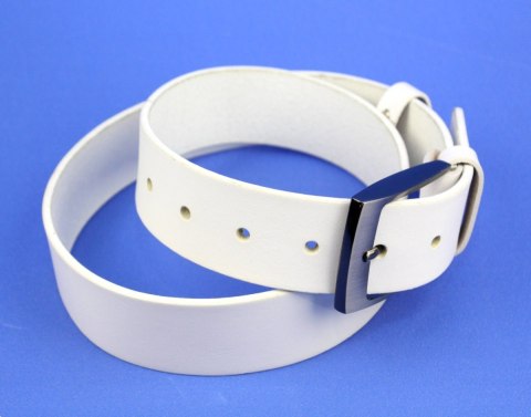 Pasek Skórzany PAS-MAX (PL) Gładki Skóra Licowa EXTRA 40 mm BIAŁY K10 Pasek Skórzany PAS-MAX (PL) Gładki Skóra Licowa EXTRA 40 mm BIAŁY K10