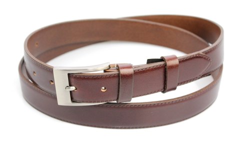 Pasek Skórzany PAS-MAX (PL) "IMITACJA SZYCIA" Skóra Licowa 30 mm Kasztanowy Pasek Skórzany PAS-MAX (PL) "IMITACJA SZYCIA" Skóra Licowa 30 mm Kasztanowy