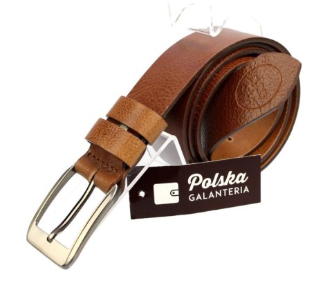 Pasek Skórzany POLSKA GALANTERIA (PL) BRĄZOWY Z TEKSTURĄ Skóra Licowa EXTRA 40 mm 040/10 Pasek Skórzany POLSKA GALANTERIA (PL) BRĄZOWY Z TEKSTURĄ Skóra Licowa EXTRA 40 mm 040/10