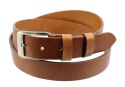 Pasek Skórzany POLSKA GALANTERIA (PL) BRĄZOWY Z TEKSTURĄ Skóra Licowa EXTRA 40 mm 040/10