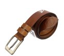 Pasek Skórzany POLSKA GALANTERIA (PL) BRĄZOWY Z TEKSTURĄ Skóra Licowa EXTRA 40 mm 040/10