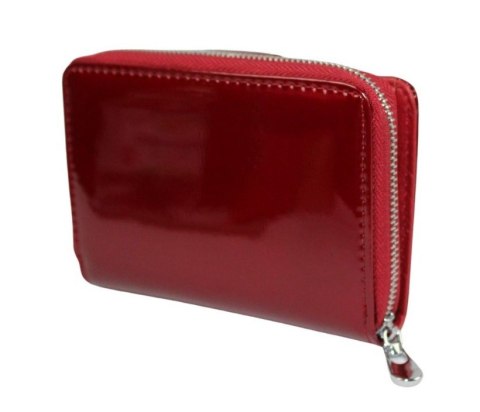 Portfel Damski Skóra Naturalna JENNIFER JONES Średni Z Suwakiem Piórnik Lakierowany JJ5198-12 12,5 x 8,5 x 3 [cm]