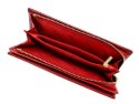Portfel Damski Skórzany GREGORIO Lakierowany Długi Z Suwakiem Na Zewnątrz BTS-124 CZARNY 19,5 x 10 x 3,5 [cm]