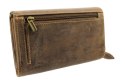 Portfel Damski Skórzany GREGORIO Skóra Licowa Duży Z Suwakiem GM-196 BRĄZOWY 17 x 10 x 3,5 [cm]