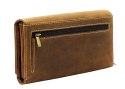 Portfel Damski Skórzany GREGORIO Skóra Licowa Duży Z Suwakiem GM-196 ZIELONY 17 x 10 x 3,5 [cm]