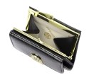 Portfel Damski Skórzany GREGORIO Skóra Licowa Lakierowany Mały Z Klamrą RFID GF-126 CZERWONY 9.5 x 8 x 2.5 [cm]