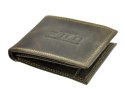 Portfel Męski Skórzany ALWAYS WILD Skóra Licowa Mały Poziomy  RFID N0035-CHM/8700 BRĄZOWY 10 x 9 x 2 [cm]