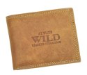 Portfel Męski Skórzany ALWAYS WILD Skóra Licowa Mały Poziomy  RFID N0035-CHM/8717 KONIAKOWY 10 x 9 x 2 [cm]