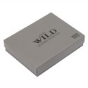 Portfel Męski Skórzany ALWAYS WILD Skóra Licowa Mały Poziomy Z Zapięciem RFID N0035L-CHM/8724 CZARNY 10,5 x 9 x 2 [cm]