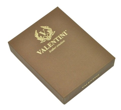 Portfel Męski Skórzany VALENTINI Mały Skóra Bydlęca Poziomy Jedno Skrzydełko 306-992 CZARNY 11 x 8,5 x 2 [cm]