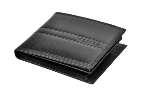 Portfel Męski Skórzany VALENTINI Mały Skóra Bydlęca Poziomy Jedno Skrzydełko 987-992 CZARNY 11 x 8,5 x 2 [cm]