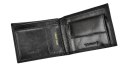 Portfel Męski Skórzany VALENTINI Mały Skóra Bydlęca Poziomy Jedno Skrzydełko 987-992 CZARNY 11 x 8,5 x 2 [cm]