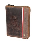 Portfel Peterson Skóra Licowa Duży Pionowy Metalowy Suwak POWSTANIE WARSZAWSKIE 340P-03 RFID 13 x 10 x 2 [cm]