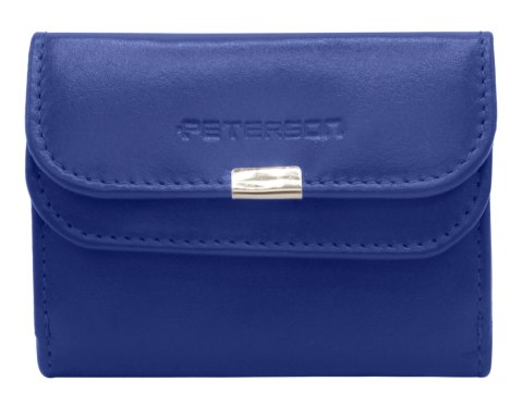 Portfelik Uniwersalny Mała Sakieweczka Skórzana Peterson MARS Skóra Naturalna RFID RD-GC02 NIEBIESKI 10 x 7 x 2 [cm]