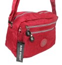 Stylowa Lekka Materiałowa Torba Pozioma Średnia Na Ramię Bag Street NR 2245 CZERWONY 28 x 19 x 12 [cm]