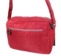 Stylowa Lekka Materiałowa Torba Pozioma Średnia Na Ramię Bag Street NR 2245 CZERWONY 28 x 19 x 12 [cm]