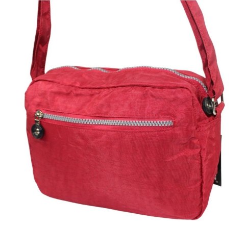 Stylowa Lekka Materiałowa Torba Kresz Wodoodporna Pozioma Średnia Na Ramię Bag Street NR 2245 CZERWONY 28 x 19 x 12 [cm]