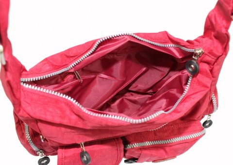 Stylowa Pozioma Torba Średnia Na Ramię Bag Street NR 2219 BORDOWY Stylowa Pozioma Torba Średnia Na Ramię Bag Street NR 2219 BORDOWY