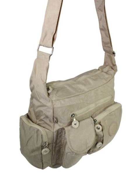 Stylowa Pozioma Torba Średnia Na Ramię Bag Street NR 2219 ECRU Stylowa Pozioma Torba Średnia Na Ramię Bag Street NR 2219 ECRU