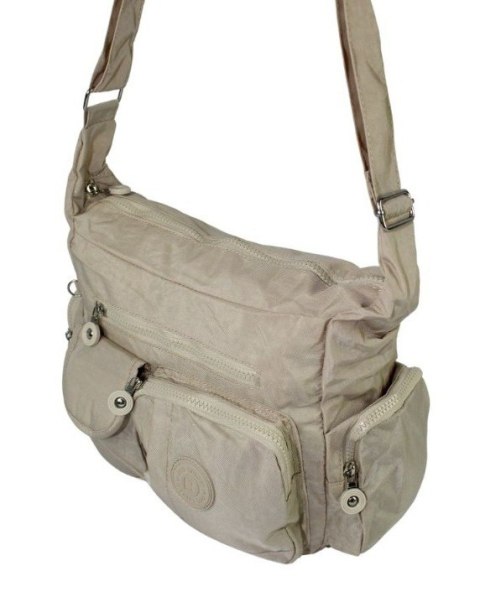 Stylowa Pozioma Torba Średnia Na Ramię Bag Street NR 2219 ECRU Stylowa Pozioma Torba Średnia Na Ramię Bag Street NR 2219 ECRU