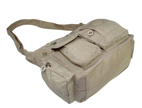 Stylowa Pozioma Torba Średnia Na Ramię Bag Street NR 2219 ECRU Stylowa Pozioma Torba Średnia Na Ramię Bag Street NR 2219 ECRU